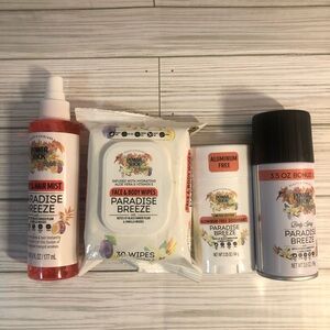 Power Stick Paradise Breeze Body Mist, Deodorant, Wipes & Body Spray (Set of 4).